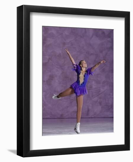 Young Female Figure Skater-null-Framed Photographic Print