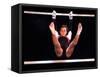 Young Female Gymnast on the Uneven Bars-Bill Bachmann-Framed Stretched Canvas
