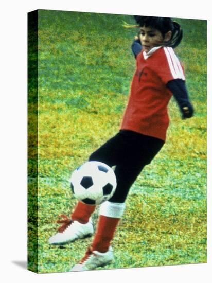 Young Female Soccer Player-null-Stretched Canvas