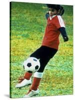 Young Female Soccer Player-null-Stretched Canvas