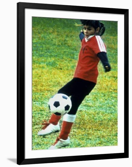 Young Female Soccer Player-null-Framed Photographic Print