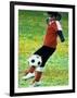 Young Female Soccer Player-null-Framed Photographic Print