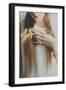 Young Female with Hand Touching Her Hair-Carolina Hernandez-Framed Photographic Print