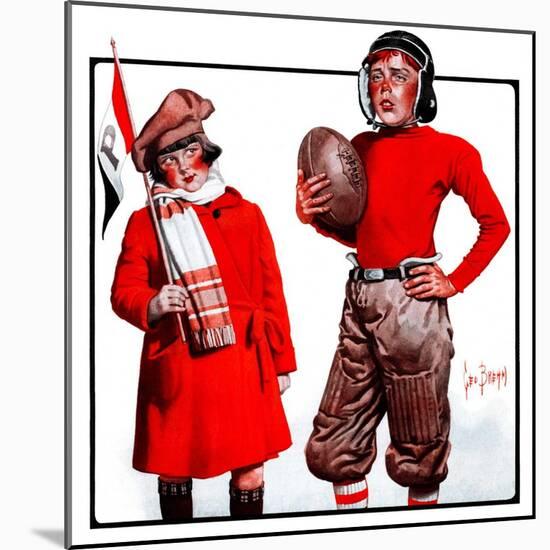 "Young Football Player,"November 22, 1924-George Brehm-Mounted Giclee Print