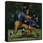 Young Football Players, 1939-null-Framed Stretched Canvas