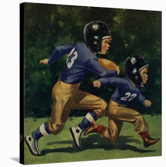 Young Football Players, 1939-null-Stretched Canvas