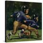 Young Football Players, 1939-null-Stretched Canvas