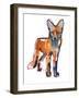 Young Fox, 2021, (mixed media on paper)-Mark Adlington-Framed Giclee Print