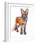 Young Fox, 2021, (mixed media on paper)-Mark Adlington-Framed Giclee Print