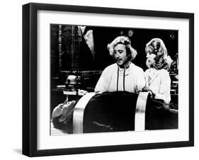 Young Frankenstein, from Left, Peter Boyle, Gene Wilder, Teri Garr, 1974-null-Framed Photo