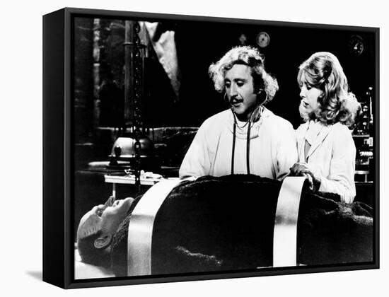 Young Frankenstein, from Left, Peter Boyle, Gene Wilder, Teri Garr, 1974-null-Framed Stretched Canvas