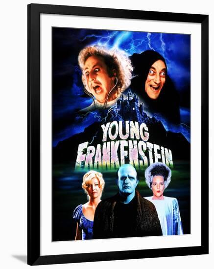 Young Frankenstein, Gene Wilder, Marty Feldman, Teri Garr, Peter Boyle, Madeline Kahn, 1974-null-Framed Art Print