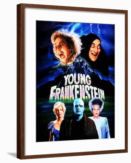 Young Frankenstein, Gene Wilder, Marty Feldman, Teri Garr, Peter Boyle, Madeline Kahn, 1974-null-Framed Art Print