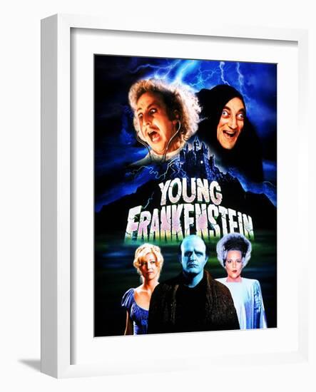 Young Frankenstein, Gene Wilder, Marty Feldman, Teri Garr, Peter Boyle, Madeline Kahn, 1974-null-Framed Art Print