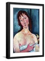 Young Frau-Amedeo Modigliani-Framed Art Print