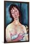 Young Frau-Amedeo Modigliani-Framed Art Print