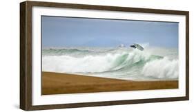 Young French Surfer with a Radical Air in Plage Les Casernes, France-Axel Brunst-Framed Photographic Print