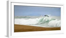 Young French Surfer with a Radical Air in Plage Les Casernes, France-Axel Brunst-Framed Photographic Print