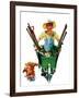 Young Gardener - Child Life-Keith Ward-Framed Giclee Print