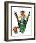 Young Gardener - Child Life-Keith Ward-Framed Premium Giclee Print