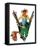 Young Gardener - Child Life-Keith Ward-Framed Stretched Canvas