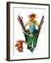 Young Gardener - Child Life-Keith Ward-Framed Giclee Print