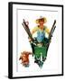 Young Gardener - Child Life-Keith Ward-Framed Giclee Print