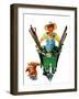 Young Gardener - Child Life-Keith Ward-Framed Giclee Print