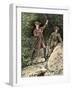 Young George Washington Working as a Surveyor in Virginia-null-Framed Giclee Print