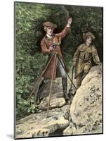 Young George Washington Working as a Surveyor in Virginia-null-Mounted Giclee Print