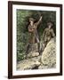 Young George Washington Working as a Surveyor in Virginia-null-Framed Giclee Print