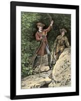 Young George Washington Working as a Surveyor in Virginia-null-Framed Giclee Print