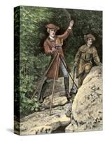 Young George Washington Working as a Surveyor in Virginia-null-Stretched Canvas