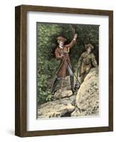 Young George Washington Working as a Surveyor in Virginia-null-Framed Giclee Print