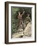 Young George Washington Working as a Surveyor in Virginia-null-Framed Giclee Print