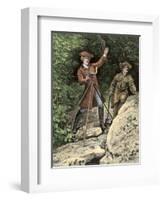 Young George Washington Working as a Surveyor in Virginia-null-Framed Giclee Print