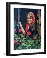 Young German Woman at a Window, 1943-null-Framed Giclee Print