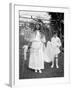 Young Girl and Attending Young Boy, Ca. 1900-null-Framed Photographic Print