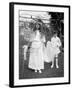 Young Girl and Attending Young Boy, Ca. 1900-null-Framed Photographic Print
