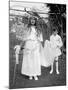 Young Girl and Attending Young Boy, Ca. 1900-null-Mounted Photographic Print