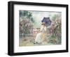 Young Girl and Child on a Terrace, 1914-15-Henri Lebasque-Framed Giclee Print