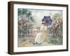 Young Girl and Child on a Terrace, 1914-15-Henri Lebasque-Framed Giclee Print