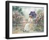 Young Girl and Child on a Terrace, 1914-15-Henri Lebasque-Framed Giclee Print