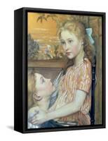 Young Girl and her Guardian Angel, 1894-Charles Maurin-Framed Stretched Canvas