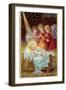 Young Girl Angels Admiring Christ Child-null-Framed Art Print