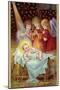 Young Girl Angels Admiring Christ Child-null-Mounted Art Print