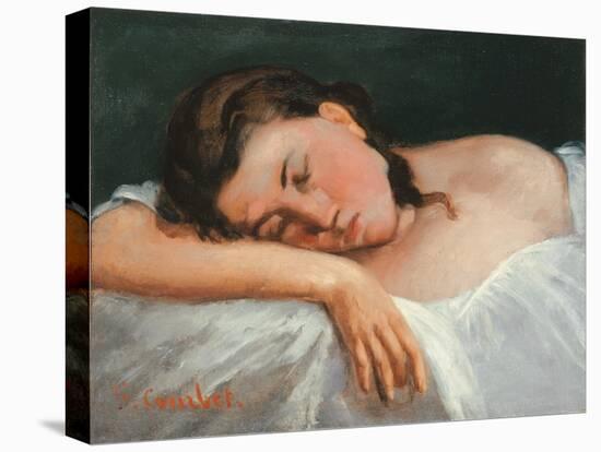 Young Girl Asleep, 1847-Gustave Courbet-Stretched Canvas