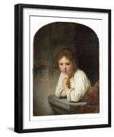 Young Girl at a Window (1645)-Rembrandt van Rijn-Framed Art Print