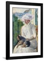 Young Girl at a Window, c.1883 - 1884-Mary Stevenson Cassatt-Framed Premium Giclee Print