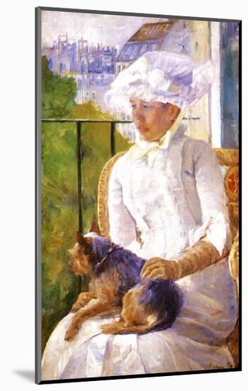 Young Girl at a Window-Mary Cassatt-Mounted Giclee Print